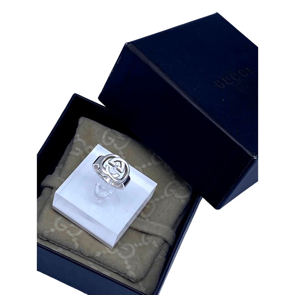 Gucci GG Sterling Sliver Ring Size Size 6 - Picture 3 of 8